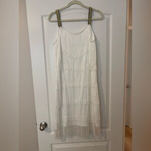 Amazon White Fringe Dress